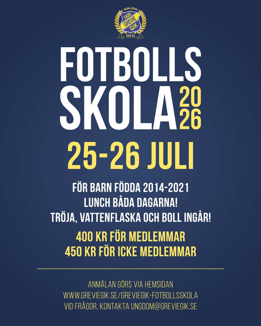 Fotbollsskola 2026